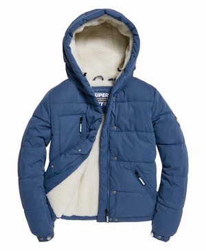 Superdry Sphere Padded Női Kabát Kék | NXQMV8270